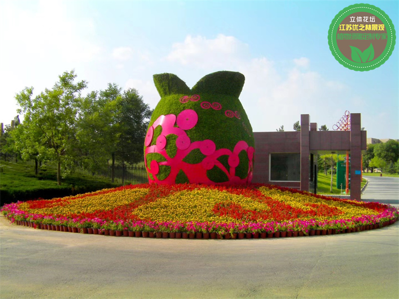 尉犁国庆绿雕 二十绿雕设计大型景观供应商 花坛雕塑