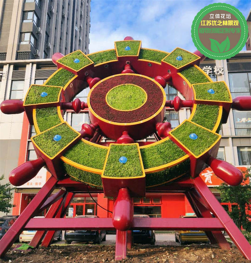 南昌国庆绿雕 楼盘绿雕制作价格 五色草造型设计