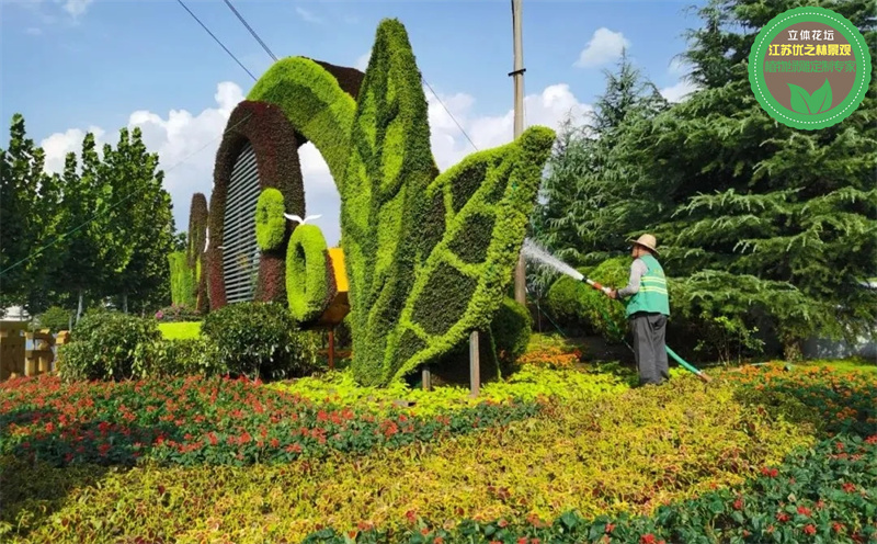 通江国庆绿雕 花坛雕塑制作厂家 用于美丽乡村