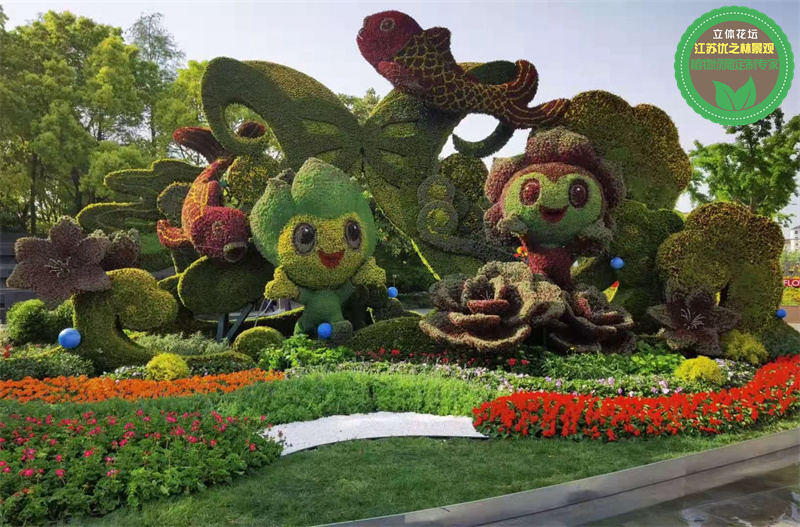 津南国庆绿雕 二十组大型绿雕方案市场报价 景区五色草动植物