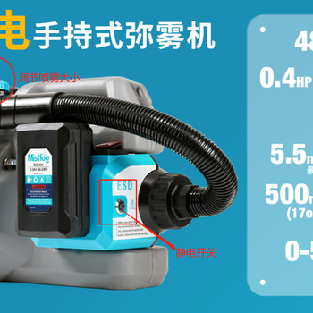 Mistfog-MT002直流靜電手持式鋰電設計消毒防疫彌霧機包郵