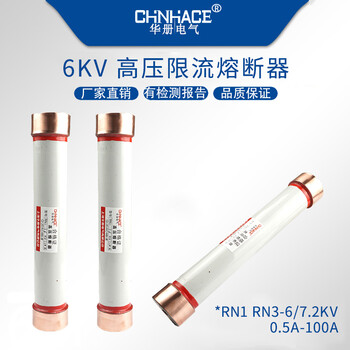 华册RN2-10/12KV陶瓷高压限流熔断器熔丝管0.5-1-2-3-5-7.5-10A