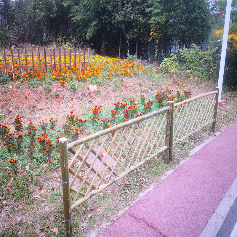 九江碳化竹篱笆木围栏竹篱笆竹子护栏