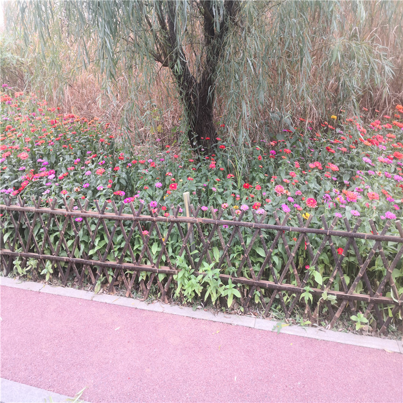 杭州菜园围栏户外防腐木栅栏竹篱笆竹子护栏