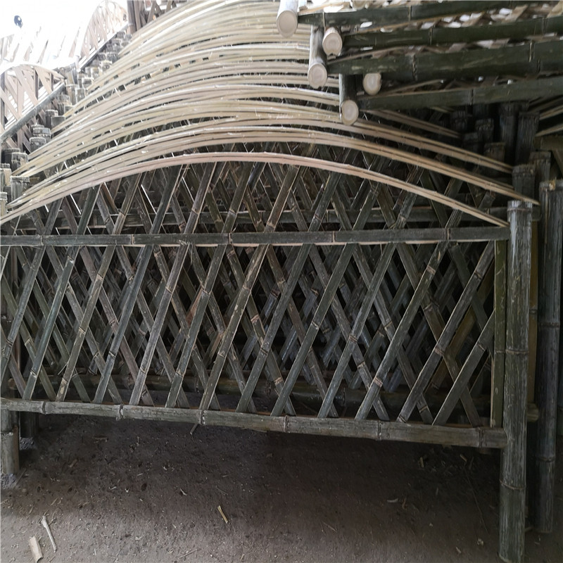 南平竹栅栏实木碳化庭院木栅栏竹篱笆竹子护栏