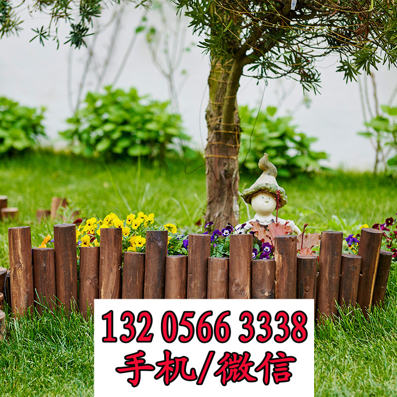 上海周边竹片栅栏实木碳化木栅栏竹篱笆竹子护栏