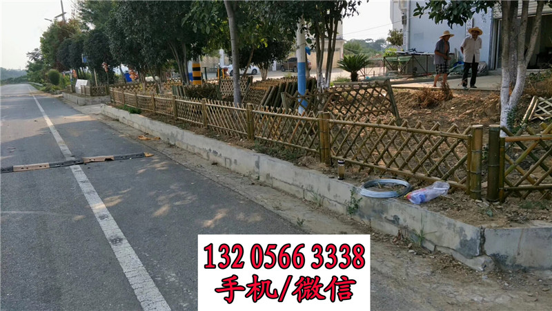 安徽亳州户外栅栏围栏实木碳化木栅栏竹篱笆竹子护栏