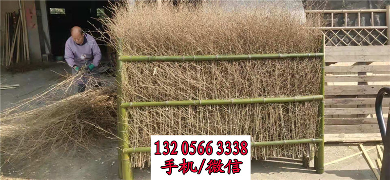 阳泉草坪护栏碳化实木护栏竹篱笆竹子护栏