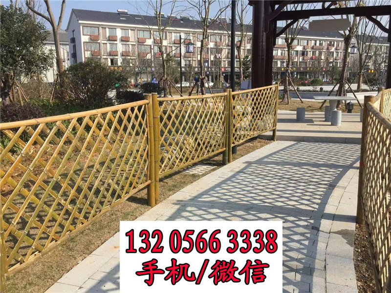 重庆北碚竹编护栏原木色护栏竹篱笆竹子护栏