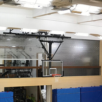 凯锐电动悬空折叠篮球架广东悬空伸缩篮球架生产厂家