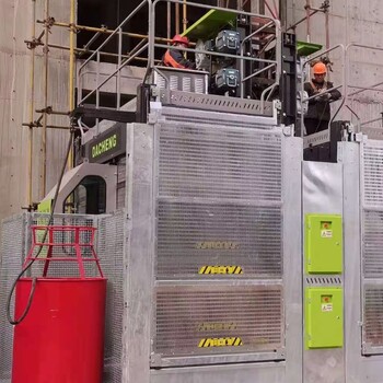 工程建筑双笼施工升降机厂家定制升降电梯