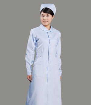 武汉护士服定制，现货医护服装，长袖白大褂厂家