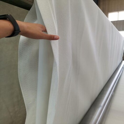 涤纶短纤300g热复合土工布生产