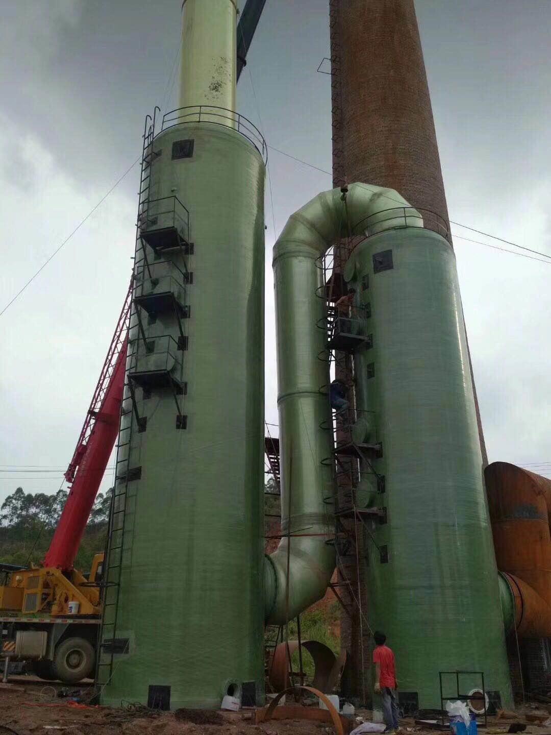 广安锅炉湿式脱硫塔玻璃钢工业脱硫处理塔厂家