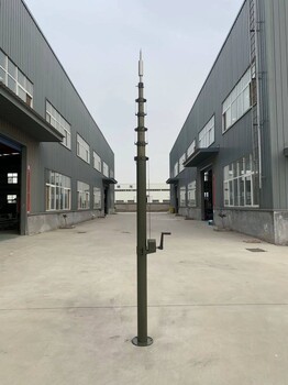 8米碳纤维升降杆，13米15米可移动便携式升降避雷针