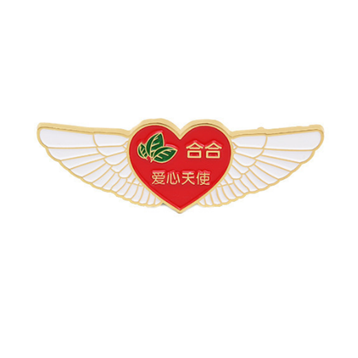 爱心天使徽章志愿公益纪念徽章翅膀形状