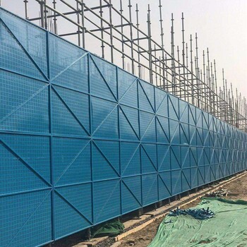建筑爬架网厂家-中建蓝爬架网-金属冲孔外架防护钢板网-防护网