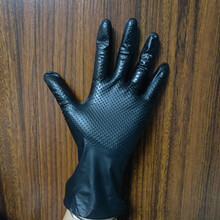 黑色鉆石紋手套加厚手套工業級手套民用防護手套圖片