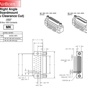 Airborn航空连接器MS263-025-435-220S，WGX62SAD7