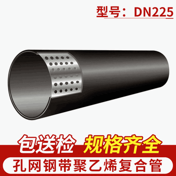 孔网钢带聚乙烯复合管DN225PE孔网钢带管聚乙烯复合管钢塑管