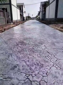 安徽宣城公园水泥压模混凝土施工水泥压花地坪施工质量