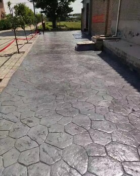 安徽宣城公园水泥压模混凝土施工水泥压花地坪施工质量
