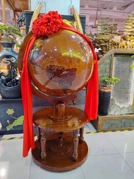 西安實木地球儀開業(yè)落地擺件大廳迎賓處擺飾品
