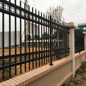 湛江周边围墙栏杆工厂景区带铁艺花饰锌钢护栏幼儿园加高围栏