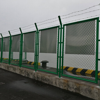 框架网格铁丝网围栏深圳电厂防护栏刺绳加高围网