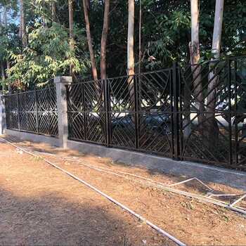 广佛锌钢铁艺栏杆厂家学校防爬金属栅栏镀锌方通围栏