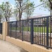 东莞黑色镀锌方管栏杆厂小区用铁艺围墙护栏三横梁锌钢护栏