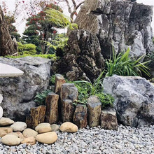 杭州园林景观石黑山石枯山水点缀石自然石奇石