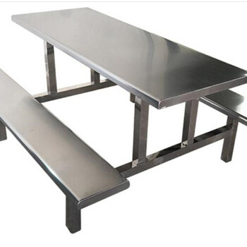 佛山八人位食堂餐桌不锈钢制造防腐蚀性强
