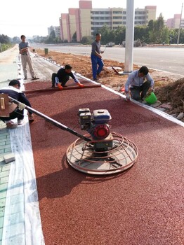 柳州透水性混凝土地坪专利材料+施工透水地坪施工