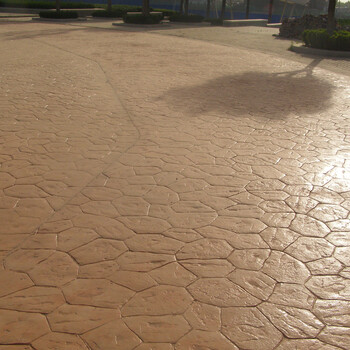 广西百色仿木纹压花地坪模具彩色混凝土艺术透水混凝土地坪