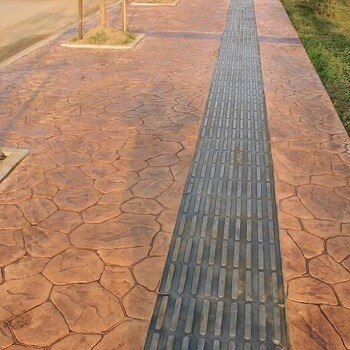 甘肃兰州压花地坪施工彩色路面压模混凝土材料