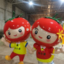 開心農(nóng)場(chǎng)景觀玻璃鋼西紅柿卡通人偶雕塑水果吉祥物公仔定制