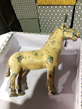西安仿古銅秦馬四馬銅車馬之一匹單銅馬也可賣