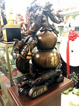 西安葫芦大摆件树脂/仿木/陶瓷福禄工艺品