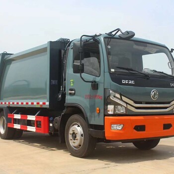 東風(fēng)多利卡9方壓縮垃圾車帶翻桶結(jié)構(gòu)可裝8噸生活垃圾