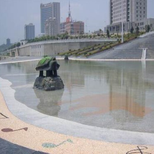 江苏聚合物砾石透水地坪混凝土砾石胶粘石地坪设计，免费寄样块