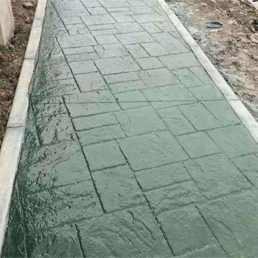 上海宜石水泥压花地坪模具定制厂家彩色强化料调配