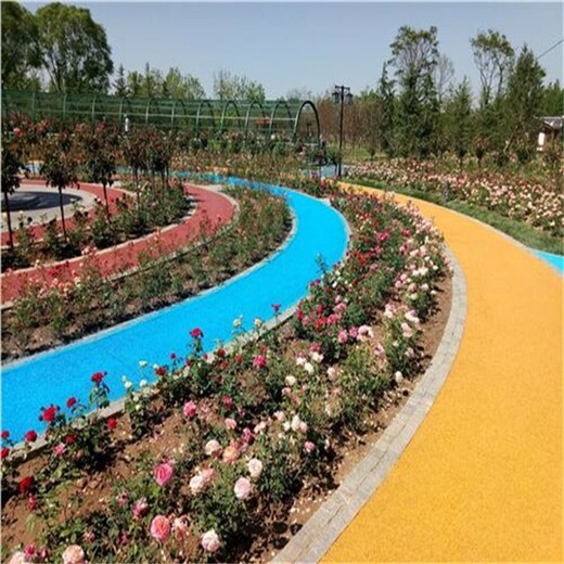 北京高透水露骨料彩色地面C25混凝土透水地坪施工
