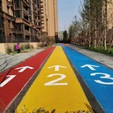 上海小公園透水地坪施工隊(duì)藍(lán)色透水罩面漆