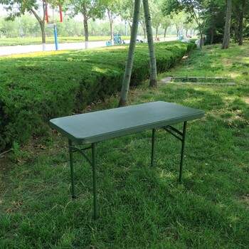 1.2m野营休闲桌军绿色户外折叠桌便携折叠作业桌