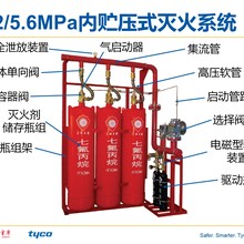 上海金盾广州总代消防工业灭火装置管网式4.2MPa七氟丙烷灭火系统
