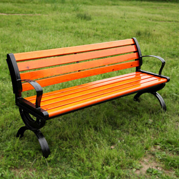 咸阳公园椅厂家定做防腐木椅子户外长椅塑木坐登长椅现货