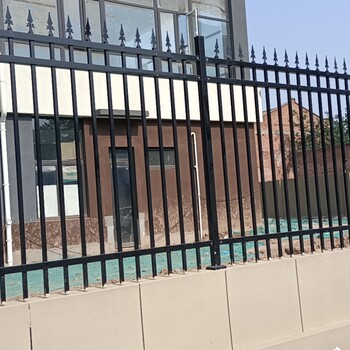 西安围墙锌钢护栏厂区工地别墅庭院围墙围栏学校小区隔离铁艺护栏