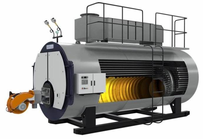 安康2噸全自動預混燃氣熱水鍋爐--氮燃燒機改造