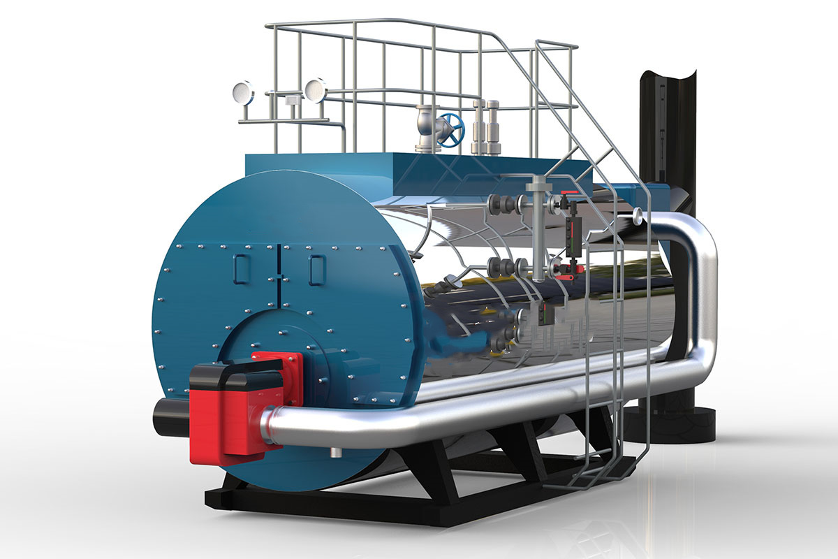 長治1噸低氮燃氣熱水鍋爐--氮燃燒機改造